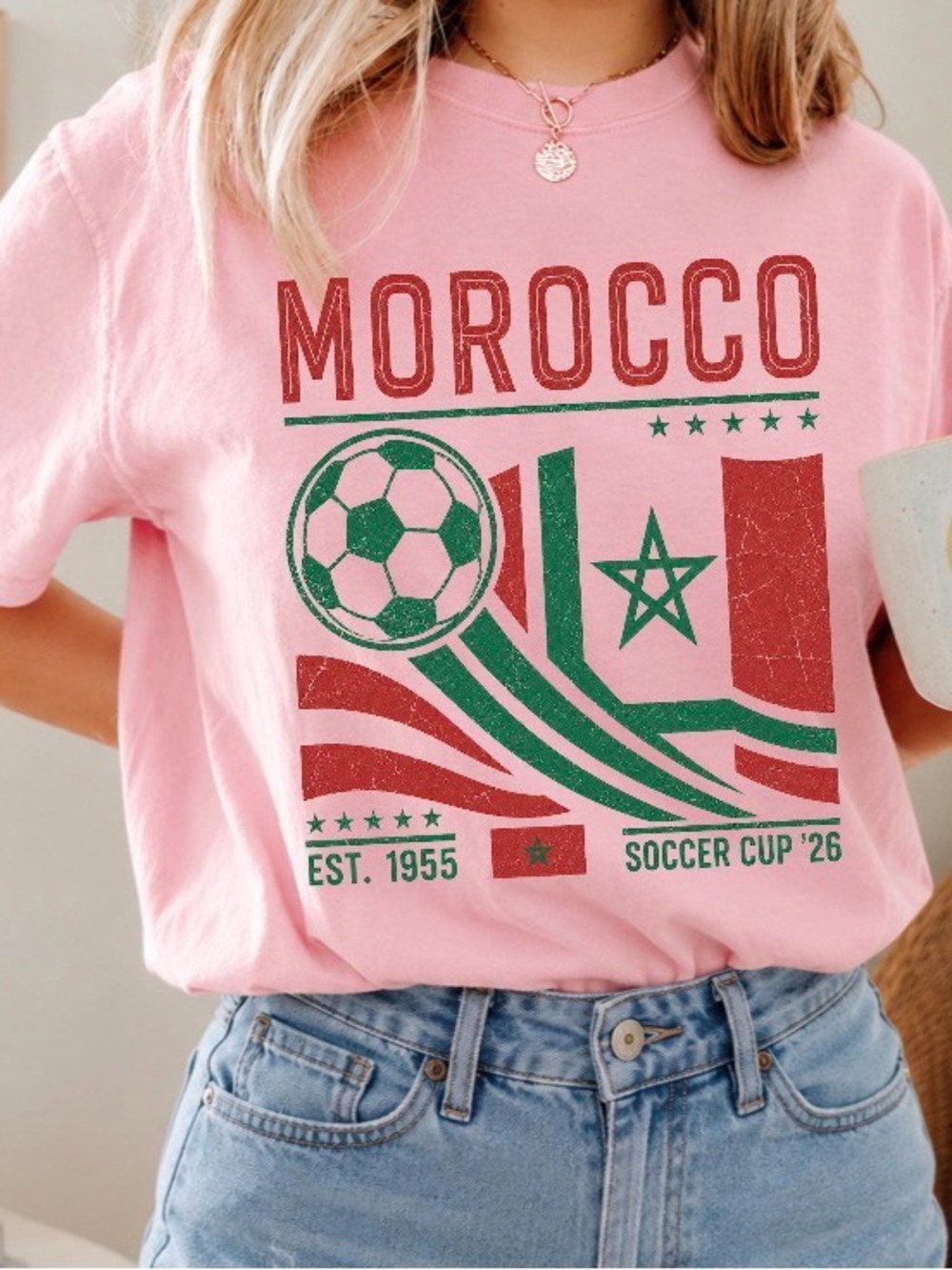 Morocco Soccer World 2026 Shirt, Vintage Morocco Football Comfort Colors Tee